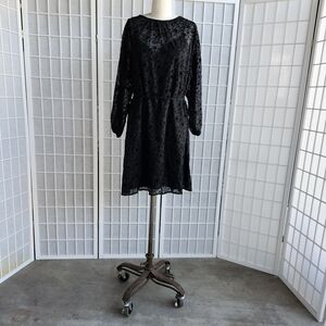 LOFT Black Long Sleeve Dress